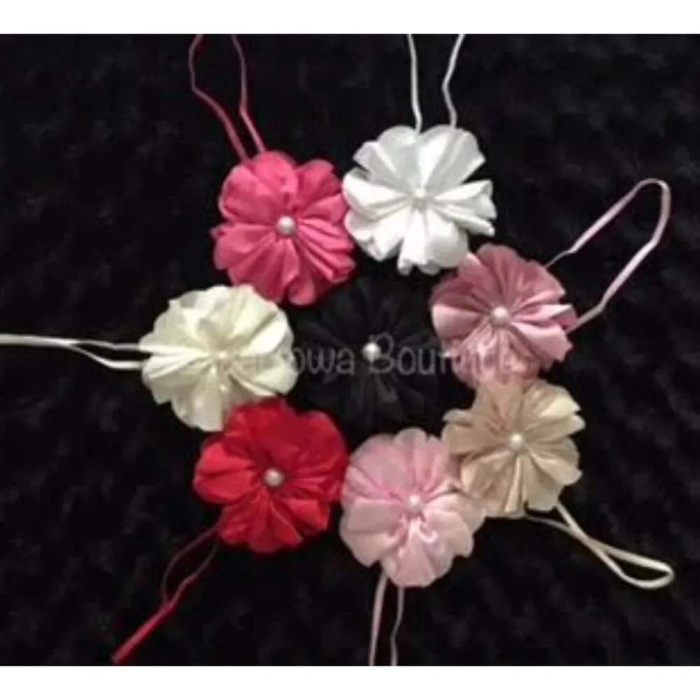 💗HOST PICK💗  Dusty Rose Satin Flower w/ Pearl Center Headband  SPHB2  Handmade